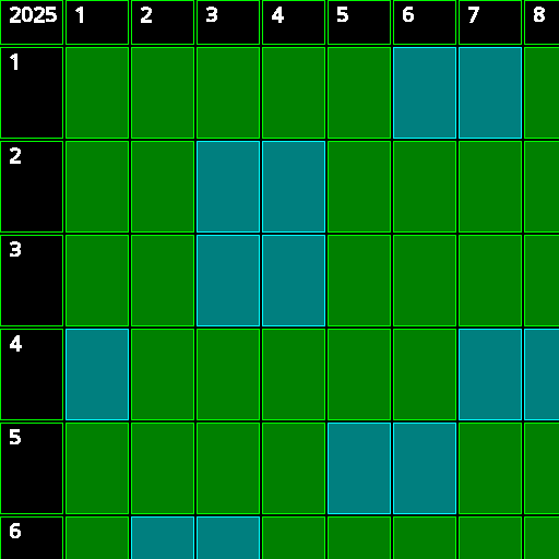 International Current Year Full Screen Adaptive Dark Mode Calendar